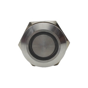 อุตสาหกรรม 25 มม.สีขาว ABS25S-P11-EW-24V สวิตช์ปุ่มกดชั่วขณะ 1NO1NC แบนประเภทแหล่งกําเนิดแสง LED IP67 ป้องกัน - Product Image 3