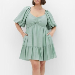 ชุดเดรสแฟชั่นฤดูร้อนแบบเปิดไหล่สำหรับผู้หญิงไซส์พลัส ดีไซน์หรูหรา ทรงเข้ารูป แต่งระบาย ผ้าพันรัดรูป สไตล์ลำลอง - Product Image 1