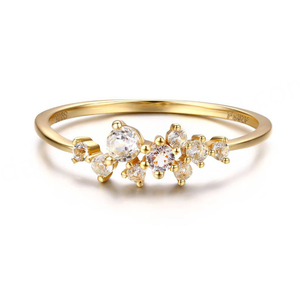 Bague en argent sterling 925 avec logo personnalisé, moissanite taille ronde, plaqué or, bijoux pour magasins - Product Image 2