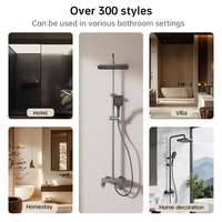 Nouvel arrivage : Ensemble de douche mural monocommande trois fonctions avec jets pluie et massage doux, modèle 3009 pour salle de bain domestique