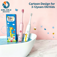 Brosse à dents électrique sonique alimentée par USB pour enfants de 6 à 13 ans Poils souples Vibration à grande vitesse Nettoyage efficace pour enfants