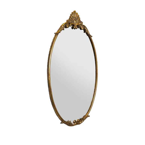 Luxury Oval <strong>Mirror</strong>, Gold Frame &amp; Floral Decor, Adds Charm to Any Decor <strong>Setting</strong> - Product Image 3