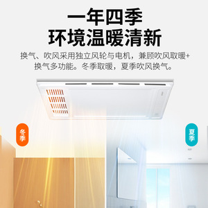 Chauffe-plafond intégré Zhengtai 300x600x100mm 2700W, chauffe-eau multifonctionnel pour salle de bain avec éclairage et ventilation - Product Image 5