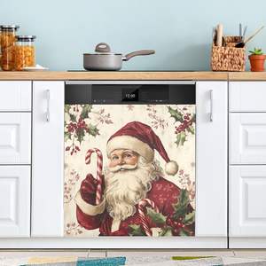 Housse magnétique pour réfrigérateur Winter Cabin Red Cardinals Holly Berry, décoration de Noël pour cuisine, aimant pour lave-vaisselle - Product Image 3