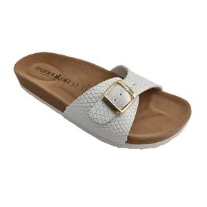 Zapatillas de casa de microfibra EVA para mujer, sandalias de Pu de serpiente, calzado de poliester, para exteriores, Color personalizado - Product Image 4