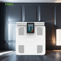 Báscula de Grasa Corporal Electrónica de 8 Electrodos, Capacidad de 180 kg, Pantalla Digital, Diseño Portátil, Conexión a Aplicación, Uso en Casa y Oficina