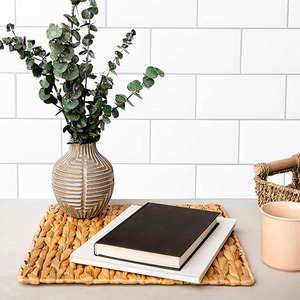 Tấm Lót Mây Vuông Thủ Công Tự Nhiên Tấm Lót Đan Lục Bình Nước Tấm Lót Bàn Và Sạc Liễu Gai Bền - Product Image 6