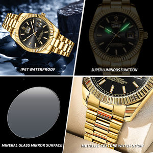 Reloj de Cuarzo de Lujo para Hombre, Resistente al Agua, con Doble Calendario y Manecillas Luminosas, Diseño Elegante y Sencillo - Product Image 6