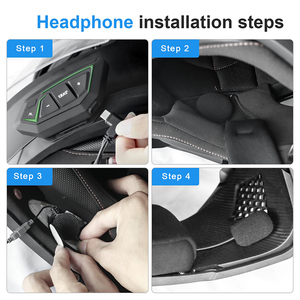 <span class=keywords><strong>EJEAS</strong></span>-Casco de motocicleta de 1000 metros con control remoto, intercomunicador con Bluetooth, resistente al agua, a prueba de agua - Product Image 4