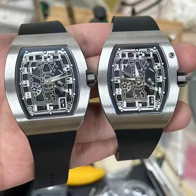 Latest for 2026 RM Luxury Automatic Winding 67-01 Ultra-thin Titanium Skeleton Design Barrel-shaped Dial Sports Mechanical Watch