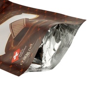 Sachets Doypack Refermables avec Fenêtre Transparente Mate et Fermeture Zip pour Emballage Chocolat Noisette, Sachet Thermoscellable pour Stockage Alimentaire
