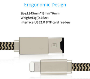 Hàng mới OTG SD/TF Thẻ Nhớ Đĩa Cứng Gắn Ngoài <span class=keywords><strong>Reader</strong></span> để <span class=keywords><strong>USB</strong></span> Sạc Cáp Dữ Liệu Core cho i7 - Product Image 2