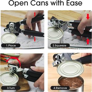 Ouvre-bouteille manuel en acier inoxydable de haute qualité, multifonctionnel, sûr, pour boîtes de conserve, bière, boissons, bouchons de bouteilles - Product Image 4