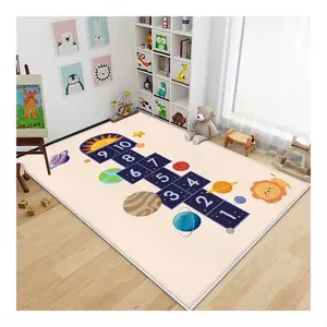 어린이를 위해 설계된 조기 교육 카펫, 가짜 캐시미어 맞춤형 놀이 매트, 게임 룸 카펫, 침대 룸 카펫
