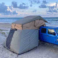 Offre Spéciale nouveau 4x4 accessoires de voiture en plein air tout-terrain Camping toile pliante tente de toit souple avec deux chambres pour l'été