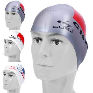 Bonnet de bain OEM de haute qualité avec logo personnalisé, bonnets en silicone durables pour cheveux longs, bonnet de bain imprimé en silicone - Product Image 3