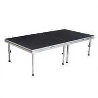 Scène pliable portable pour événements, plateforme 1 x 2 m, hauteur réglable, podium modulaire mobile pour intérieur et extérieur