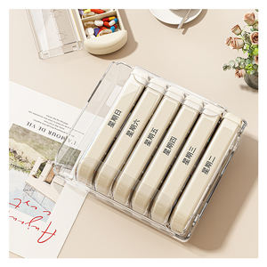 Mezzogiorno PM custodia personalizzabile contenitore di plastica per pillole <span class=keywords><strong>tre</strong></span> <span class=keywords><strong>scomparti</strong></span> 7 cialde giornaliere personalizzabili - Product Image 3