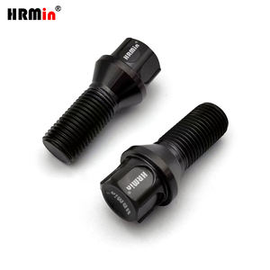 Boulons de roue automatique en Ti-6Al-4V de titane Gr.5 de siège de cône de 60 degrés <span class=keywords><strong>antivol</strong></span> de couleur noire M14x1.25x28mm avec la <span class=keywords><strong>clé</strong></span> en titane - Product Image 5