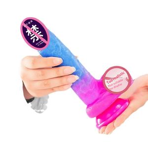 Maßgefertigter Flüssigsilikon Realistischer <span class=keywords><strong>Dildo</strong></span> Penis Weiches Fleischähnliches Lebensechtes Sexspielzeug Hochwertige Simulation Sternenhimmel Für Frauen Hergestellt in Guangdong - Product Image 5