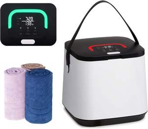 Chauffe-serviettes portable compact 16L, chauffe-eau électrique avec programmation 24H et affichage double température-temps, pour salle de bain - Product Image 1