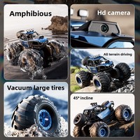 Coche RC Anfibio 4DRC Y10 con Sensor de Gestos, Vehículo Eléctrico Todoterreno de Aleación con Cámara, Juguete Educativo de Inteligencia para Niños