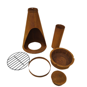 Brasero de jardin en acier <span class=keywords><strong>Corten</strong></span> de qualité supérieure, design cheminée durable - Product Image 5