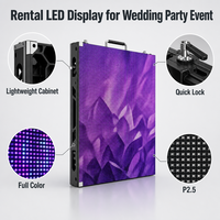 Pantalla LED de Alquiler para Interiores P2.5, Gabinete Ligero de Cierre Rápido, Pantalla LED a Todo Color para Bodas, Fiestas y Eventos