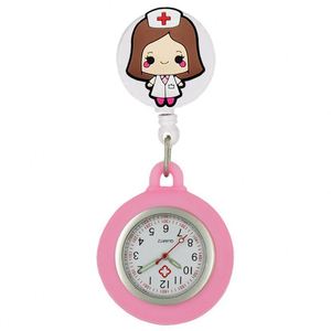 Retractable Hospital Medical Icon Love Stethoscope Cartoon Nurse Doctor Pocket Watch Hang Clips Badge Reel Quartz Watches <b>Clock</b> - Product Image 3