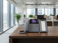 Téléphone IP DSS-32+T790PN avec écran couleur 2,4 pouces, 4 comptes SIP, Gigabit PoE, VoIP, Console Sidecar pour Hôtels et Bureaux