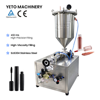 Machine de remplissage de mascara YETO, manuelle, pneumatique, pour vernis à ongles, pâte, rouge à lèvres, semi-automatique