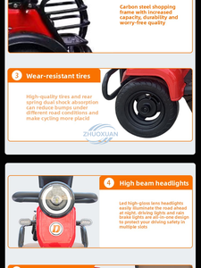 Scooter de Batería de 3 Ruedas y Doble Fila, Doble Propósito para Adultos y Niños, Transporte Diario - Product Image 6