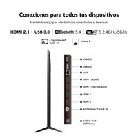 Televisor Smart TV Google Android C655 Series 50'' 55'' 65'' 85'' 4K UHD QLED Mini LED 144Hz para Gaming con Almacenamiento de 3+32GB e Interfaz WiFi