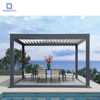 Pergola en aluminium de haute qualité 4x6 pour jardin et terrasse, bioclimatique