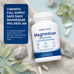 ODM Wholesale Bulk Highly Absorbable Muscle Magnesium Glycinate Complex Vegan Non GMO Gentle 90 Capsules Dietary <b>Supplement</b> - Product Image 4