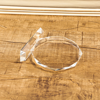 Plaque de récompense en cristal octogonal transparent avec gravure de logo personnalisée, design tendance, trophée pour événements sportifs, événements annuels d'entreprise, coffret cadeau