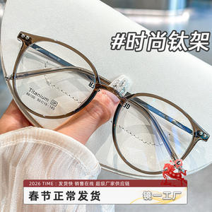 Monture de lunettes ovale en titane pur Danyang Sunshine 86100 pour femme, taille moyenne, verres en plastique, pont nasal standard - Product Image 4