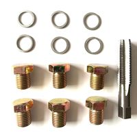 Kit de réparation de filetage pour bouchon de vidange d'huile M13 x 1,5 mm, M15 x 1,5, M17 x 1,5, M20 x 1,5, vis de carter d'huile, outil de réparation de filetage en acier CR-MO universel