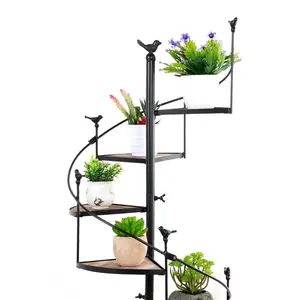 Modern Multi-Tier Iron Balcony Simple Indoor Plant Pot Stand For Cactus Fleshy Flowers Floor Type Storage Rack