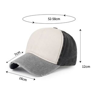 Vintage sıkıntılı Patchwork beyzbol şapkası çok renkli yıkanmış pamuk ayarlanabilir baba şapka ile Retro yırtık tasarım Ideal - Product Image 5