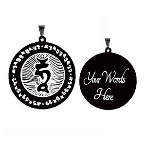 จี้พระทิเบต HLSS339 ลายพระทิเบต ตัดด้วยเลเซอร์ ทำจากสแตนเลส เครื่องประดับพระพุทธศาสนา เครื่องราง ของตกแต่ง จี้สำหรับสร้อยคอ - Product Image 6