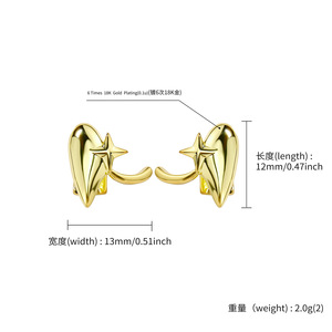 Grillz dentaire <span class=keywords><strong>en</strong></span> laiton plaqué <span class=keywords><strong>or</strong></span> véritable 18K, motif étoile Hip Hop, entièrement serti de pierres, bijou buccal tendance pour Halloween, vente <span class=keywords><strong>en</strong></span> gros - Product Image 2
