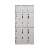 Meilleures options : Vestiaires de bureau multi-portes en acier, armoires de rangement en métal à 15 portes, casiers de gymnase et d'école en acier