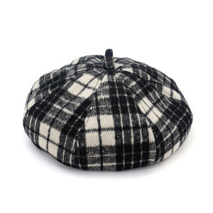 X1074 adulte mode tricoté laine béret chapeaux nouveauté dame laine chapeaux femme Plaid rétro <span class=keywords><strong>peintre</strong></span> tricoté laine casquettes - Product Image 4