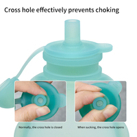 Conteneur d'alimentation extérieur pour bébé, pochette alimentaire réutilisable en silicone, distributeur à double poignée, qualité alimentaire pour purée de tout-petit