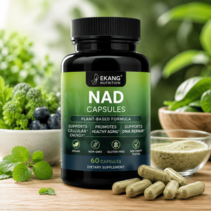 Private Label Plant Based NAD Capsules Dietary <b>Supplement</b> Hard Gelatin Vegan Non GMO Gluten Free 60 Capsules - Product Image 1