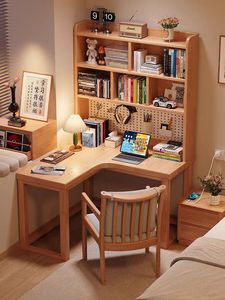 多機能テーブルデザイン木製ライティングデスク寝室用オフィステーブルコンピュータデスク竹テーブル仕事研究用 - Product Image 3