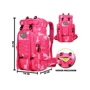 Outdoor Waterproof Hiking <b>Backpack</b> <b>Large</b> Bag Custom Logo Pink Durable Mountain Climbing <b>Backpack</b> - Product Image 4