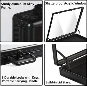 ตู้โชว์การ์ดสะสมพร้อมไฟ LED และตู้โชว์อะคริลิคแบบล็อคได้สำหรับการ์ดโปเกมอน/การ์ดกีฬา/TCG/เครื่องประดับ - Product Image 2