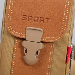 Sac banane unisexe vintage Oxford imperméable pour téléphone, sacoche EDC d'extérieur avec fermeture éclair, ceinture incluse, pochette en forme de boîte - Product Image 4